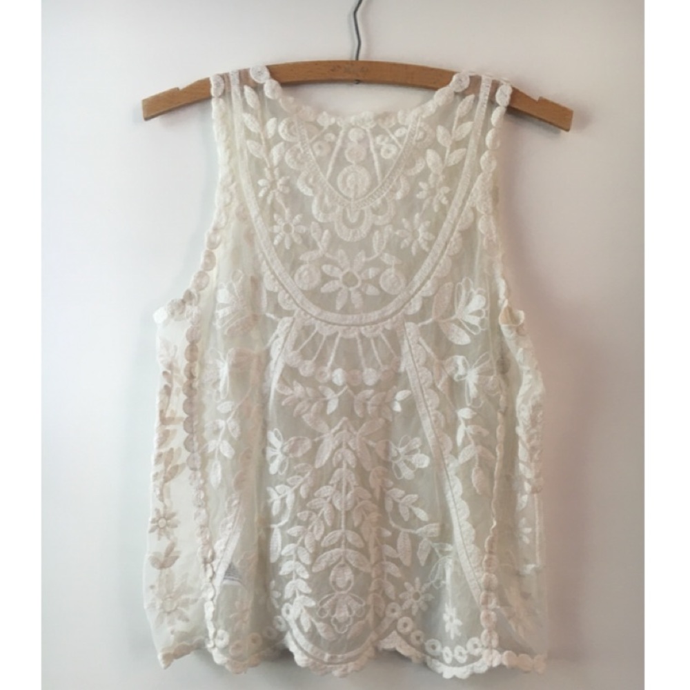 White Lace Top - Picture 2 of 3